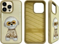 Dėklas Nimmy Etui Iphone 15 Pro Max 6.7" Khaki Glasses Cool Dog