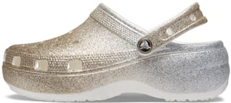 Crocs Sabots Classiques à Plateforme - Sabots pour Femme avec Semelle surélevée, Or blanc, 37/38 EU