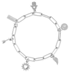 ChloBo SBLCMSC Soul Compass Multi Charm Link Chain Bracelet Jewellery