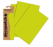 Décopatch C295O - Une pochette de 3 feuilles de papier imprimé 30x40 cm, Uni vert