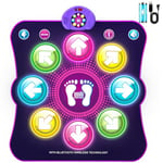 Tapis de Danse pour Enfants, 8 Flèches de Lumière LED Musique Pad de Danse Musical avec Bluetooth, 6 Modes de Jeu, Batterie, Jouet Cadeau d'anniversaire de Noël pour Garçons Filles de 3 à 12 Ans