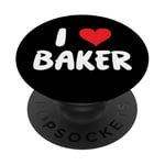 I Love Baker - Heart PopSockets Adhesive PopGrip