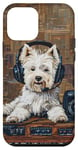 Coque pour iPhone 12 mini West Highland White Terrier Westie Peinture chien amateur de musique