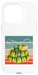 Coque pour iPhone 15 Pro Serpent vert dormant paisible serpents granuleux animaux