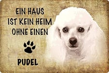 Schatzmix Plaque Murale en métal avec Inscription en Allemand « Katze kein Heim Ohne American Bobtail » 20 x 30 cm