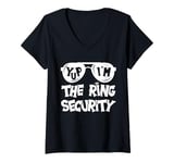 Womens Funny Wedding Ring Bearer Security for Kids V-Neck T-Shirt