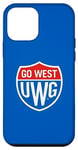 Coque pour iPhone 12 mini University of West Georgia UWG Wolves Go West Shield Logo