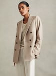 Reiss Harriet Double Breasted Jacket, Neutral