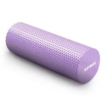 KAYMAN Sports Foam Roller Sports Recovery, Deep Tissue Muscle Tension Relief & Circulation Increase Portable & Lightweight Self Massager for Back, Legs, Gym, Pilates & Yoga EVA 44.5 x 15cm (Purple)