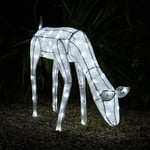 Outdoor Christmas Reindeer Light Up Decoration White LED Doe Garden Large 60cm