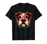 Red Nose Bulldog Funny Red Nose Dog 2024 Kids Boys and Girls T-Shirt