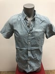 Chemise Homme Garcia Jeans 100%Coton Taille S Couleur Bleu Neuf !!!!