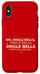 Coque pour iPhone X/XS Oh Jingle Bells Jingle All The Way, paroles de Noël, Peggy Lee