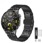 Bracelet pour Huawei Watch GT 4 46mm, Bracelet de Montre en Acier Inoxydable 22mm pour Huawei Watch GT/GT 3 46mm/GT3 Pro 46mm/GT5 46mm/GT2 46mm/GT2 Pro/GT 2e/GT Runner/GT Sport Active Classic 46mm