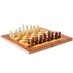 Chess set Game travel adults kids board Chess Set,Chess Set Wooden International Folding Chess Board Wood Chess e Entertainment Toys Gift Chess DOC36 ze : Small)