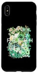 Coque pour iPhone XS Max Graphique de couleur verte fleurs fraîches