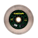 KURSTOL Lame de scie diamant pour carrelage - 115 mm Disque de coupe diamant double usage - Pour couper et meuler les carreaux de céramique, la porcelaine, le granit, le marbre