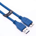 Câble de Chargement Compatible avec Samsung Galaxy Note Pro 12,2 par clé USB3, USB 3.0 Câble, Micro B pour Samsung Galaxy Note Pro 12.2 Tablette (0,5m Bleu)
