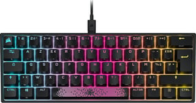 K65 Rgb Mini 60% Clavier Gaming (Rétroéclairage Rgb Par Touche Personnalisable,Switchs Mécaniques Cherry Mx Red,Touches À Double Injection Pbt,Technologie Axon) Azerty,Noir