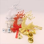 5pcs Xmas Baubles Chital Christmas Tree Ornament Reindeer Party Gold