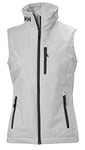 Helly Hansen Women's W Crew Vest Shirt, GREY FOG, XL UK