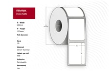 Capture merkelapper - 5000 etikett(er) - 100 x 125 mm