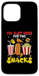 Coque pour iPhone 13 Pro Max Jeu de football amusant Sports I'm Just Here For The Snacks