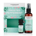 Tisserand Aromatherapy - Frosted Peppermint Diffuser Oil and Room Mist Duo Kit - Peppermint, Lime and Tangerine - 100% Natural Pure Essential Oils