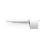 Brabantia - Mindset Toilet Roll Holder with Shelf - Fits All Regular Roll Sizes - Wall-Mounted - Corrosion Resistant - Bathroom Accessory - Fixing Materials Included - Fresh White - 4.5 x 9 x 42 cm