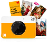 Printomatic Appareil photo numérique à impression instantanée couleur - Photos de haute qualité sur papier autocollant Zink 2 x 3"" - 5 MP, portable, cadeau créatif pour anniversaire, Noël- Jaune