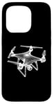 Coque pour iPhone 15 Pro Drone 3D Wireframe - Drone volant vintage amateur de pilote