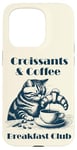 Coque pour iPhone 15 Pro Club de petit-déjeuner croissants et café - Coffee Chat