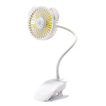 Clip Fan Petite Table de lumière de Nuit Top Mini Petite Poussette de Ventilateur Clip USB Fonction d’arôme de Charge, 130x125x390mm