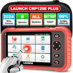 LAUNCH 2024 Mise à Jour CRP129E Plus OBD2 Diagnostic Voiture Multimarque Scanner Tous systèmes avec 8 réinitialisations, Purge ABS/injecteur/Huile/EPB/DPF/SAS/TPMS etc, 2 Ans de Mise à Jour Gratuite