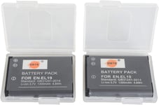 2pcs EN-EL19 ENEL19 Li-ion Batteries compatibles avec Nikon Coolpix S2500, S2600, S2700, S2750, S3100, S3400, S3500, S6500, S6600