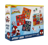 SHUFFLE Spidey et Ses Incroyables Amis cherchent, Trouvez Spidey, Amis et méchants dans ce Jeu Amusant pour Les Fans de Marvel, Excellent Cadeau, 2 à 4 Joueurs, à partir de 3 Ans