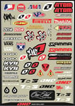 KIT Fox Autocollants Sponsor Moto COMPATIBILE pour Honda Yamaha KTM Cross Casque Enduro (48)