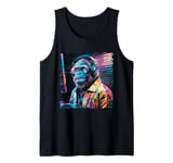 Monkey on the turntables headphones cool disc jockey DJ Tank Top