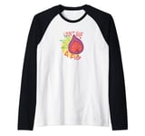 Funny I Don't Give A Fig Tropical Fruit Y2K Aesthetic Silly Raglan Baseball Tee