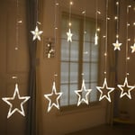 Gardiner Ljus 2m Fairy String 12 Stjärnor 138st LED 8 Lägen