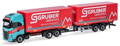 HERPA - Camion porteur avec remorque GRUBER Logistique – IVECO S-Way LNG 6x4 ...