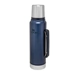 Stanley Classic Legendary Thermos 1L - Maintient la Température 24h (Chaud/Froid) - Bouteille Isotherme - Sans BPA - Gourde Isotherme 1L en Acier Inoxydable - Gourde Inox - Nightfall