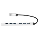 7-porttinen USB-keskitin alumiiniseos 5 Gbps 1 USB3.0 6 USB2.0 yksinkertainen muotoilu moniporttinen USB-keskittimen jakaja