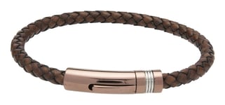 Unique & Co B433ADB/21CM Dark Brown Leather | Steel Clasp | Jewellery