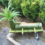 Fountain Bamboo Fountain Water Feature Garden Handmade Fountain Pump Sculptures Statues Arts Crafts Garden Decoration Waterfall Outdoor Japanese Garden Feature for Pond Fish Tank Courtyard