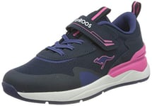 KangaROOS KD-Gym Ev, Basket Femme, Bleu Marine foncé Fandango Rose 4294, 39 EU