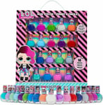 LOL Kids Nail Polish Set 18 Piece Easy Peel Sparkling Glitter Glamour Girl