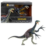 Mattel Jurassic World Therizinosaurus Collection Hammond Figurine de dinosaure: Le Monde d’après, avec 25 points d’articulation, griffes entièrement articulées, yeux en verre et queue articulée, HXP73