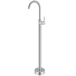 Aolemi Robinet de baignoire autoportant en chrome poli pour salle de bain - Robinet mitigeur à levier unique en laiton - Bec de baignoire uniquement sans pulvérisation manuelle