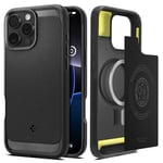 Spigen Rugged Armor MagFit Case for iPhone 16 Pro Max, Compatible with MagSafe Accessories - Matte Black